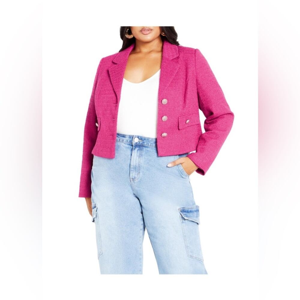 City Chic Women's Pink Blazer. Size XL